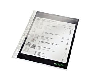 Leitz 4770 Document Wallets Standard, A4, PP, Transparent, 0.08 mm, Indelible, Colourless, Pack of 100