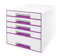 Leitz 5 Drawer Cabinet WOW Duo Colour Cube Desk Storage Office Organisation