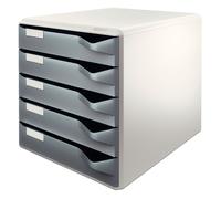 Leitz 5 Drawer Mail Buc Drawers Grey