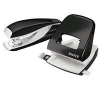 Leitz 50951095 Stapler and Hole Punch Set, Staple or Punch Up to 30 Sheets, Incl