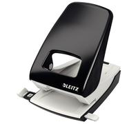 Leitz Hole Punch, 40 Sheets, Guide Bar with Format Markings, Metal, NeXXt Range, 51380095 - Black