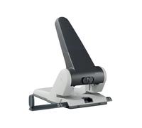 Leitz 51800195 Heavy Duty Hole Punch, 65 Sheets, Guide Bar with Format Markings, Metal, 51800095 - Black