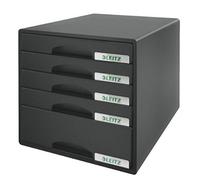Leitz 52110095 5 A4 Drawer Cabinet, Organiser, Plus Range, Black