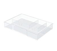 Leitz 52150002 4 Compartments, Organiser Tray for Plus and Wow Drawer Cabinets, Transparent
