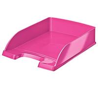 Leitz 52263023 A4 WOW Range Letter Tray - Metallic Pink