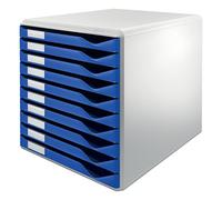 Leitz 52810035 10 A4 Drawer Cabinet, Organiser, Form Set, Blue