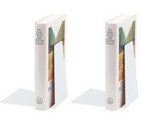 Leitz 52980001 Book End Metal White (Pack of 2)