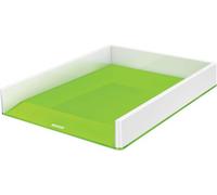 Leitz 53611054 A4 Letter Tray, WOW Range, White/Green