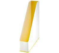 Leitz 53621016 Magazine File, A4, Wow Range, Dual Colour White/Yellow