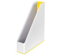 Leitz 53621016 Magazine File, A4, WOW Range, Dual Colour White/Yellow