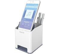 Leitz 53631001 Sound pencil case sound amplification function, WOW, White/Grey