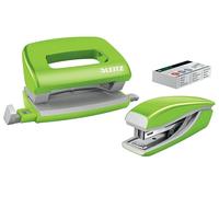Leitz NeXXt WOW Mini Stapler and Hole Punch Set 10 Sheets. Handy Mini Version In