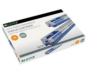 Leitz 55910000 K6 Power Performance Stapler Cartridge, 25 Sheet Capacity, Strong Steel, 1050 Staples, Length 6 mm - Blue