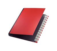 Leitz 59240025 Pultordner A-Z, 24 Fächer, PP, rot