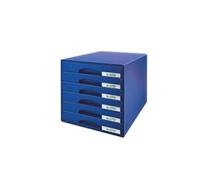 Leitz 6 A4 Drawer Cabinet, Organiser, Plus Range, Blue,52120035