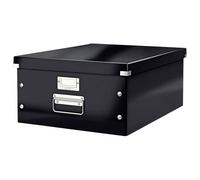 Leitz WOW Click & Store Large Storage Box with Metal Handles Black