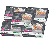 Leitz Hot Laminating Films, Glossy, Transparent, 60 x 90 mm Film Thickness 125 Micron, Pack of 100, 73690002 (500 Pack 125 Mic,60 x 90 mm Hot Laminating Pouches)