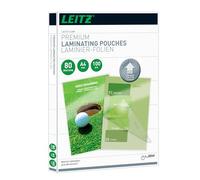 Leitz 74780000 Laminating Pouches Made of 80 Micron Thick Material (Transparent, Glossy, A4 and UDT) - Pack of 100
