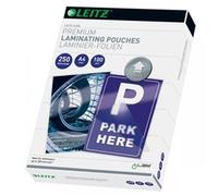 Leitz 74840000 Laminating Pouches Made of 250 Micron Thick Material (Transparent, Glossy, A4 and UDT) - Pack of 100