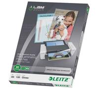 Leitz 749200000 Laminating Pouches Made of 80 Micron Thick Material (Transparent, Glossy, A5 and UDT) - Pack of 100