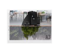 Leitz A3 Pockets, Pack 25, Punched Plastic Wallets, Embossed Mat Surface | Copy-safe document wallet pockets protect pages, 100 Micron Thick; For work, school or home