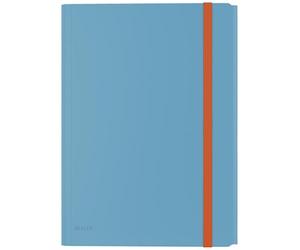 Leitz A4 3- Flap Folder with Pocket, 150 Sheet Capacity, Cosy Range, Calm Blue, 46190061