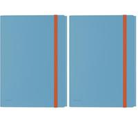 Leitz A4 3- Flap Folder with Pocket, 150 Sheet Capacity, Cosy Range, Calm Blue, 46190061 (Pack of 2)