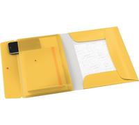 Leitz A4 3- Flap Folder with Pocket, 150 Sheet Capacity, Cosy Range, Warm Yellow, 46190019