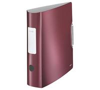 Leitz Lever Arch File – Style Range 11080028 – A4 Curved Spine 8.2 cm, Garnet Red, Elastic Fastening