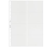 Leitz A4 Business Card Punched Pocket Storage 8 Spaces Organisation 10 Pack