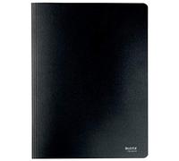 Leitz A4 Card Flat File, 250 Sheet Capacity, Black | Inner flaps to prevent documents from sliding out; For work, school or home