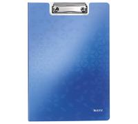 Leitz A4 Clipfolder with Cover, Lightweight Polyfoam, WOW Range, Metallic Blue,4