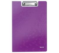 Leitz A4 Clipfolder with Cover, Lightweight Polyfoam, WOW Range, Metallic Purple,41990062