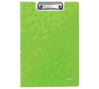 Leitz 41990054 A4 Clipfolder with Cover, Lightweight Polyfoam, WOW Range, Green