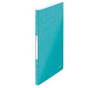 Leitz A4 Display Book, 20 Pockets, 40 Sheet Capacity, Transparent Pockets, Ice Blue, WOW Range, 46310051