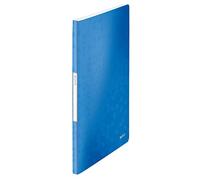 Leitz A4 Display Book, 20 Pockets, 40 Sheet Capacity, Transparent Pockets, Metallic Blue, WOW Range, 46310036