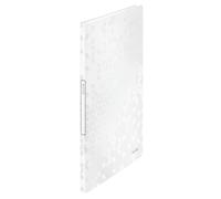 Leitz A4 Display Book, 20 Pockets, 40 Sheet Capacity, Transparent Pockets, White, WOW Range, 46310001