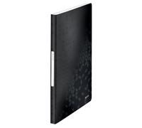 Leitz A4 Display Book, 40 Pockets, 80 Sheet Capacity, Transparent Pockets, Black