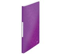 Leitz A4 Display Book, 40 Pockets, 80 Sheet Capacity, Transparent Pockets, Purpl