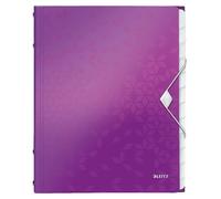 Leitz WOW Divider Book A4 Polypropylene 12 Tabs Purple