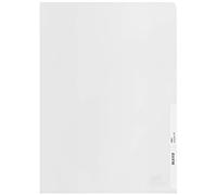 Leitz A4 File Folders, Pack of 100, Non Toxic Plastic, Embossed Mat Surface, 140 Micron Thick, 100% Recyclable, Eco Friendly, Recycle Range, 40010003, Clear