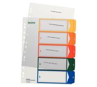 Leitz A4 Index Tabs Numbered 1-5 Printable Extra Wide Office Stationery 20 Pack