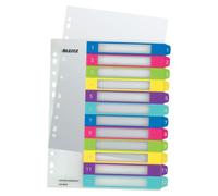 Leitz A4 Index Tabs Printable WOW Coloured Numbered Office Stationery