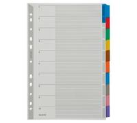 Leitz A4 Indices Divider Blank Index Tabs Punched Stationery 10 Sheets 10 Pack