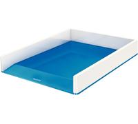 Leitz A4 Letter Tray, White/Metallic Blue, WOW Range, 53611036