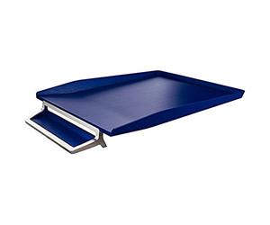Leitz A4 Letter Tray with Silver Metal Frame, Titan Blue, Style Range, 52560069