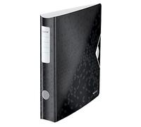 Leitz A4 Lever Arch File Active, Black, Curved spine 65mm width, Elastic fastening, Light polyfoam, WOW Range, 11070095