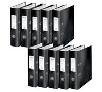 Leitz Lever Arch File 180 WOW A4 80 mm Black Pack of 10