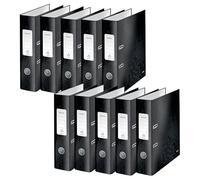 Leitz A4 Lever Arch File, Black, 80 mm Spine Width, Wow Range, 10050095, Design May Vary