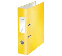Leitz A4 Lever Arch File, Yellow, 80 mm spine width, WOW Range, 10050016, Design may vary